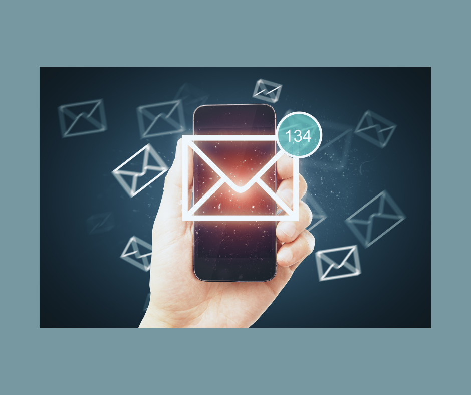 Using newsletters can energize your business growth, as depicted by icons showing a newsletter and a smartphone.